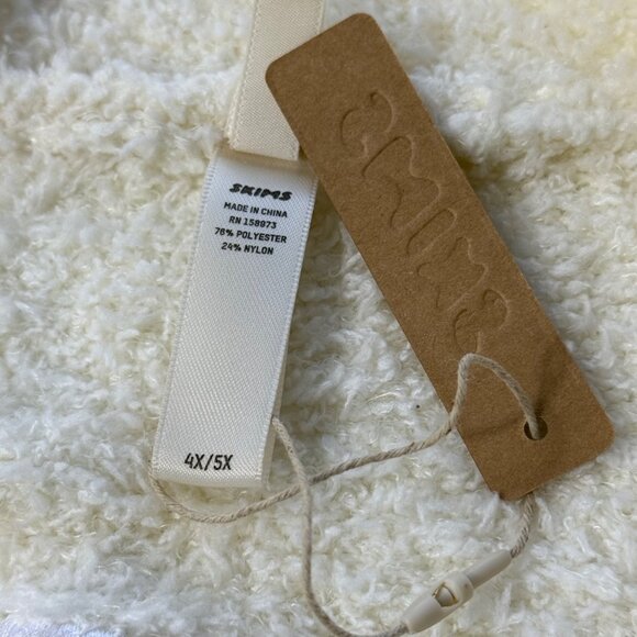 SKIMS Cozy Knit Long Robe Team USA White 4X/5X - Picture 9 of 11